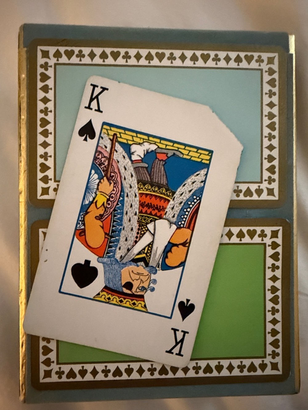 Vintage Tiffany & Co. Playing Card Set with Decorative Green & Blue Box - Picture 5 of 5